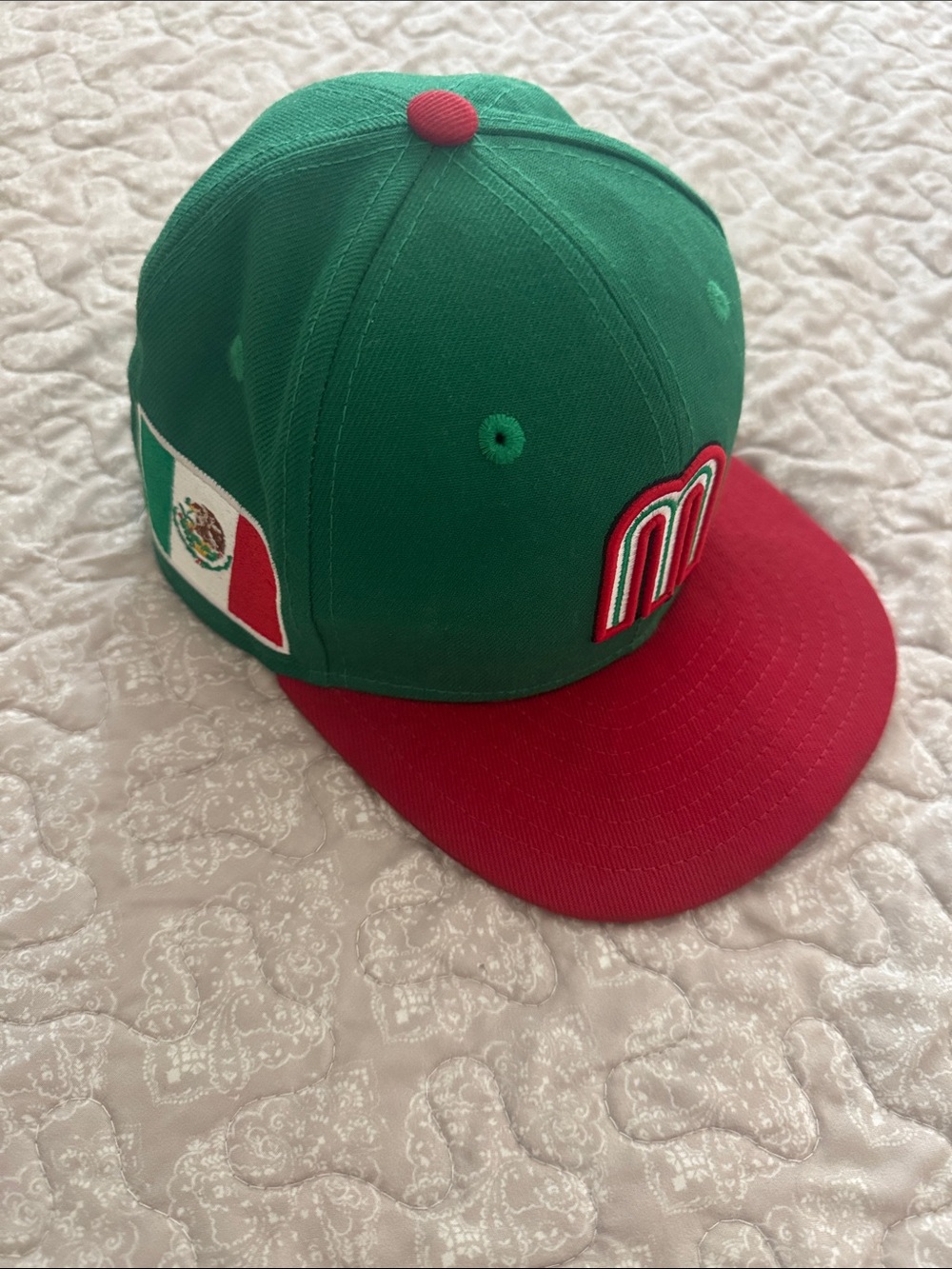 Mexico Kids Baseball Cap - Green and Red